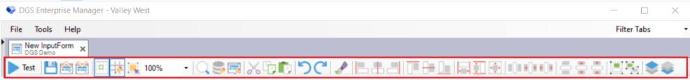 Input Builder ToolBar