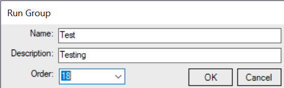 Creating RunGroup
