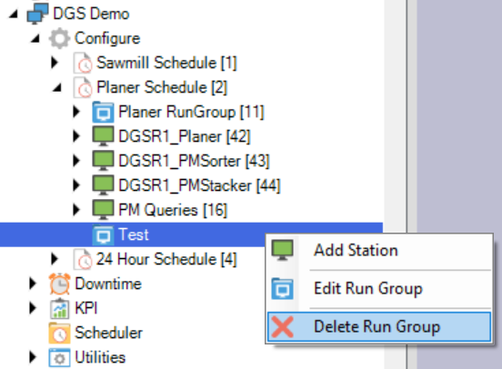 Delete RunGroup