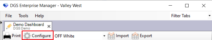 Configure Section