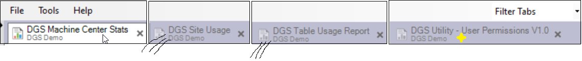 Using The Tabs